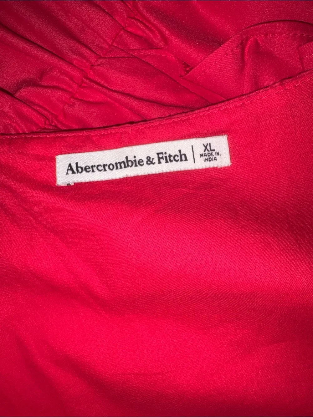 Abercrombie & Fitch Vibrant Coral-Pink Ruffled Dress